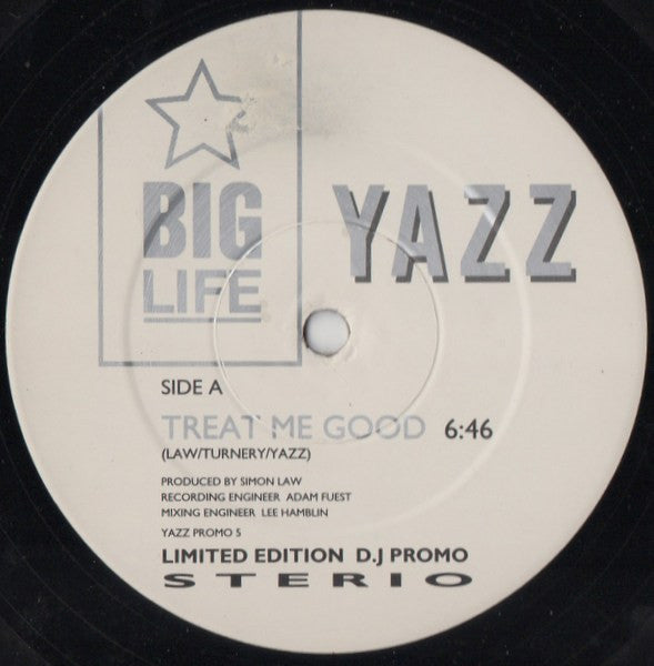 Yazz : Treat Me Good (12", S/Sided, Etch, Ltd, Promo)