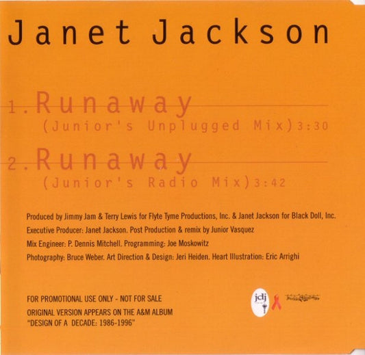 Janet Jackson : Runaway (CD, Single, Promo)