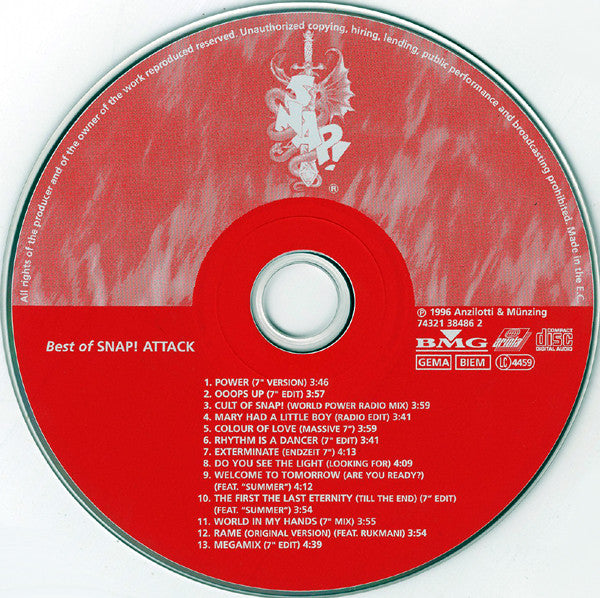 Snap! : Snap! Attack - Best Of (CD, Comp)