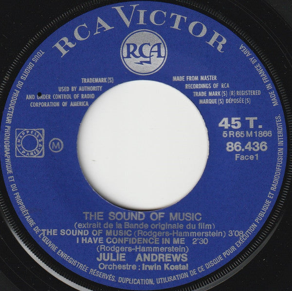 Julie Andrews : The Sound Of Music (7", EP, Mono)