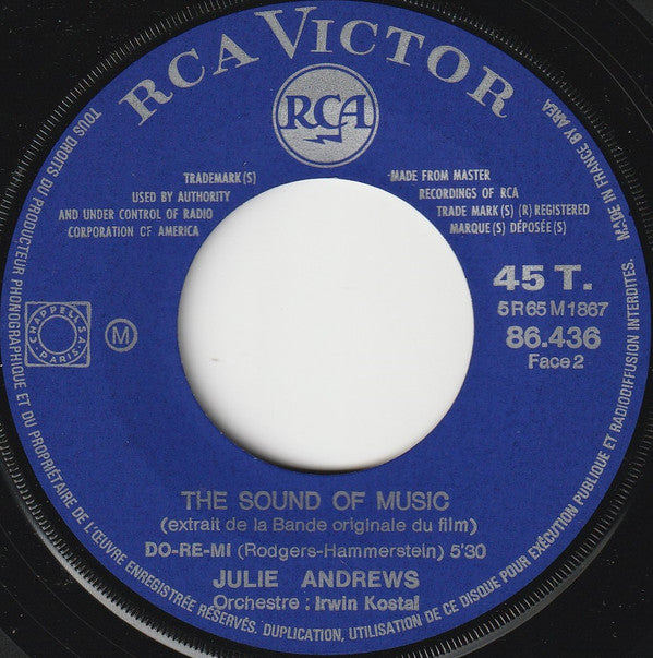 Julie Andrews : The Sound Of Music (7", EP, Mono)