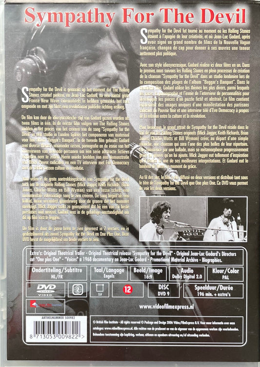The Rolling Stones, Jean-Luc Godard : Sympathy For The Devil (DVD-V, PAL)