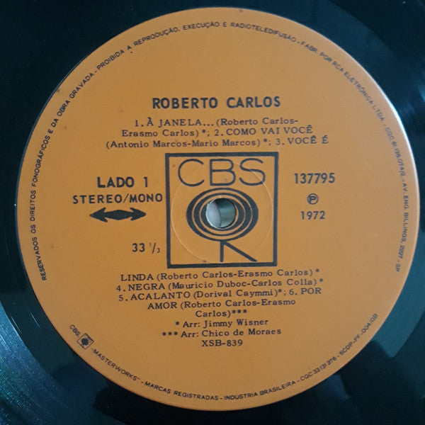 Roberto Carlos : Roberto Carlos (LP, Album)