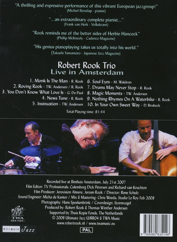 Robert Rook Trio : Live In Amsterdam (DVD, Album, PAL)