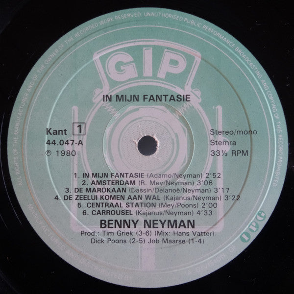 Benny Neyman : In Mijn Fantasie (LP, Comp)
