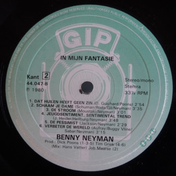 Benny Neyman : In Mijn Fantasie (LP, Comp)