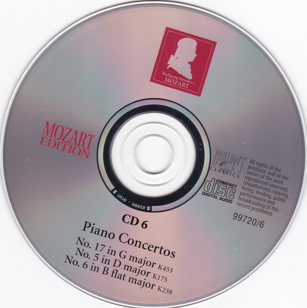 Wolfgang Amadeus Mozart : Piano Concertos No. 17 In G Major K453 / No. 5 In D Major K175 / No. 6 In B Flat Major K238 (CD)