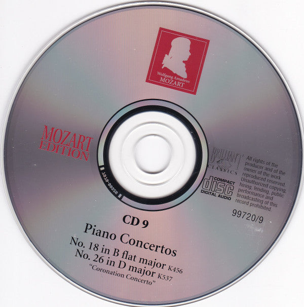 Wolfgang Amadeus Mozart : Piano Concertos No. 18 In B Flat Major K456 / No. 26 In D Major K537 "Coronation Concerto" (CD)
