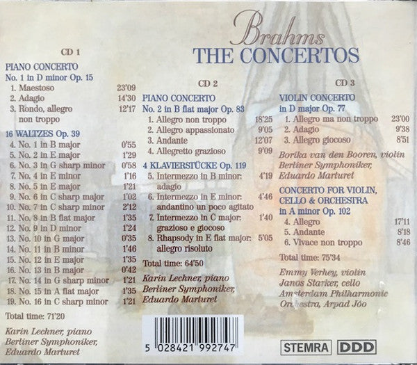 Johannes Brahms : The Concertos (3xCD, Comp)