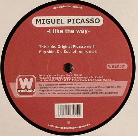 Miguel Picasso : I Like The Way (12")