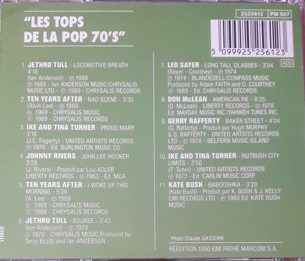 Various : Les Tops De La Pop 70's (CD, Album, Comp)