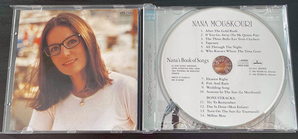 Nana Mouskouri : Nana's Book Of Songs (CD, Album, RE)