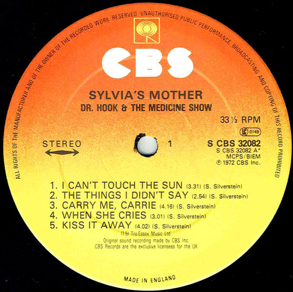 Dr. Hook & The Medicine Show : Sylvia's Mother (LP, Comp, RE)