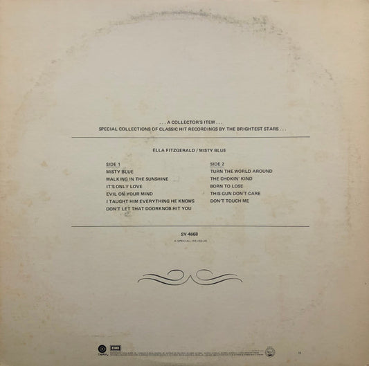 Ella Fitzgerald : Misty Blue (LP, Album, RE, Los)