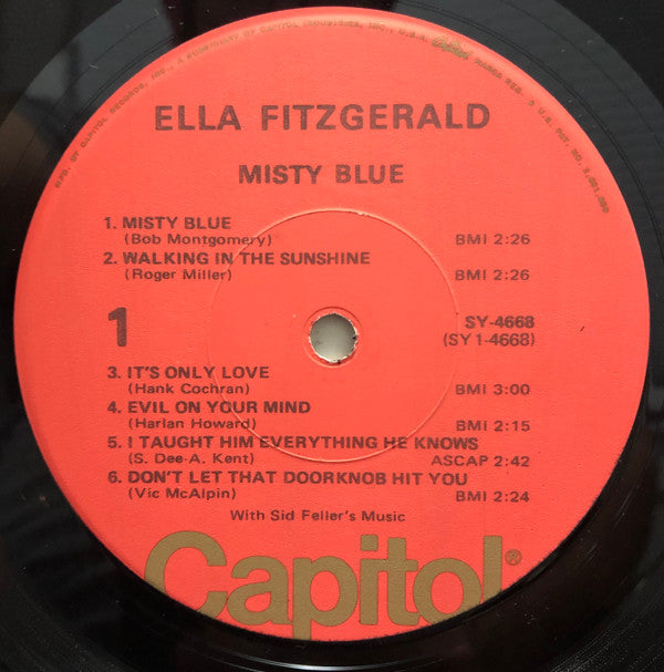 Ella Fitzgerald : Misty Blue (LP, Album, RE, Los)