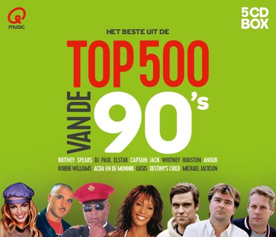 Various : Het Beste Uit De Top 500 Van De 90's - Editie 2016 (5xCD, Comp)