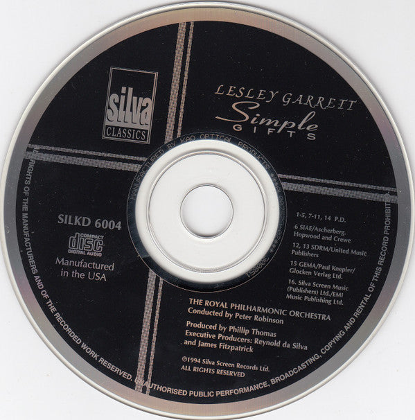 Lesley Garrett, Royal Philharmonic Orchestra : Simple Gifts (CD, Album)