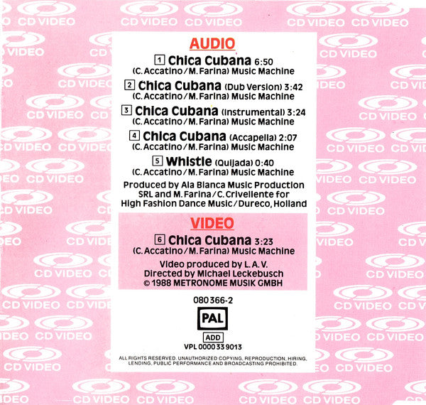 Tatjana : Chica Cubana (CDV, 5", Single, PAL)