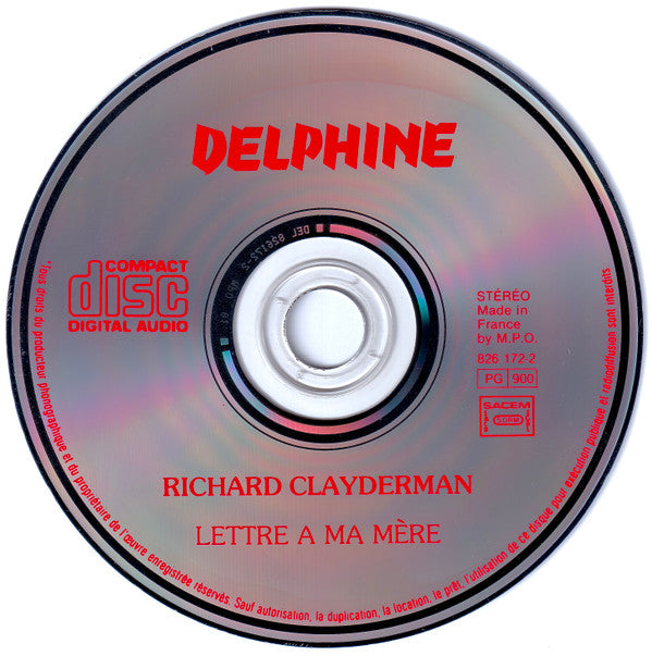 Richard Clayderman : Lettre À Ma Mère (CD, Comp)
