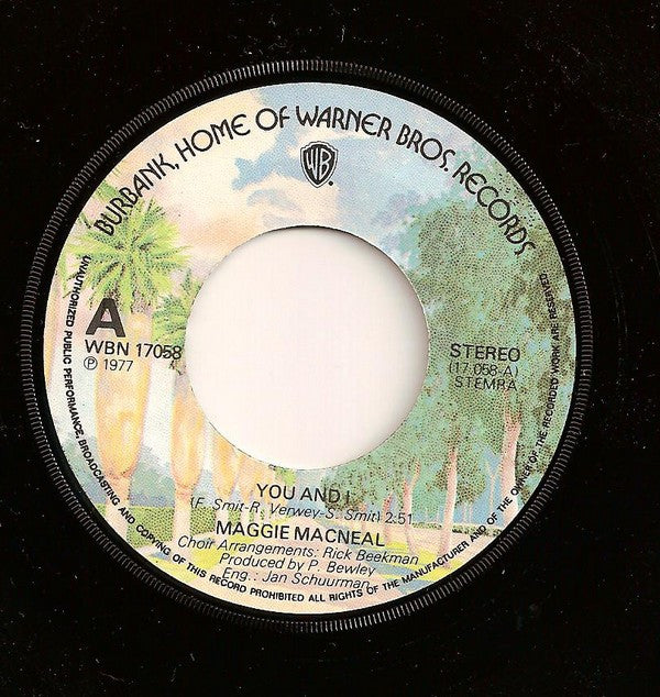 Maggie MacNeal : You And I (7", Single)