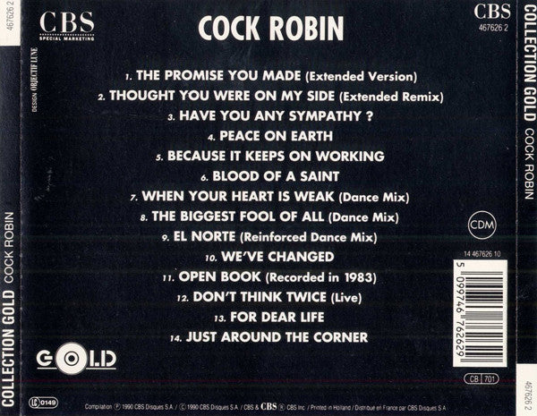 Cock Robin : Collection Gold (CD, Comp)