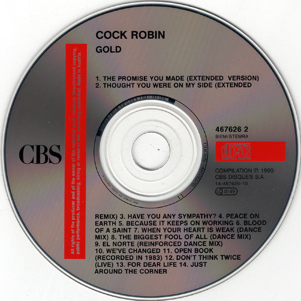 Cock Robin : Collection Gold (CD, Comp)
