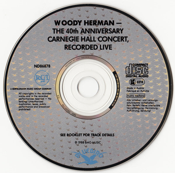 Woody Herman : Memorial: The 40th Anniversary Carnegie Hall Concert (CD, Album, RE)