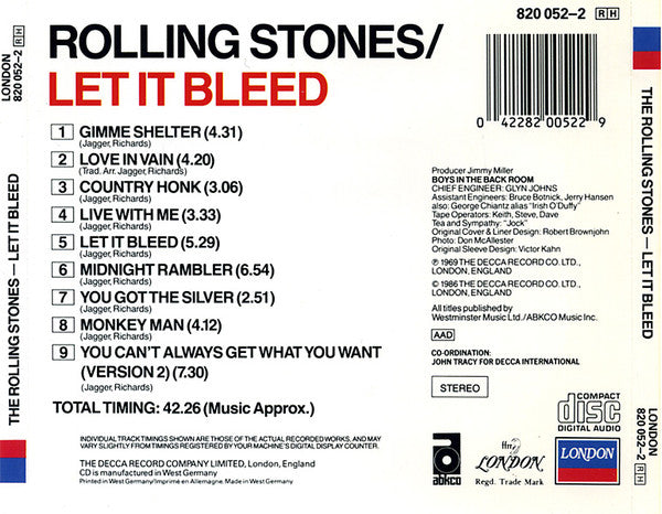 The Rolling Stones : Let It Bleed (CD, Album, RE)