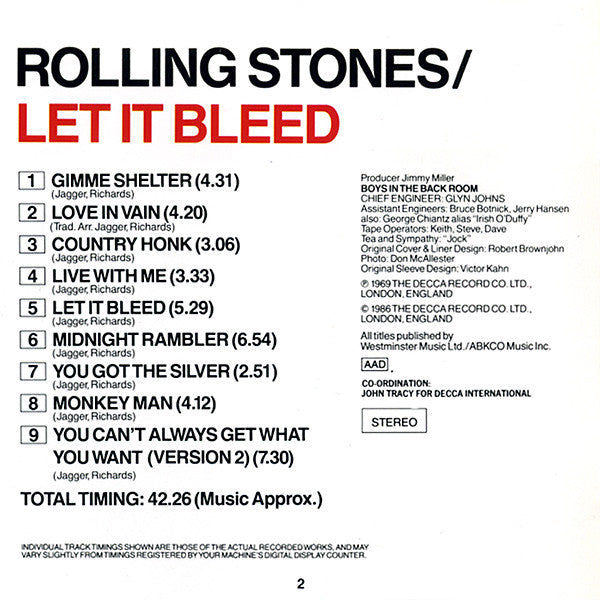 The Rolling Stones : Let It Bleed (CD, Album, RE)