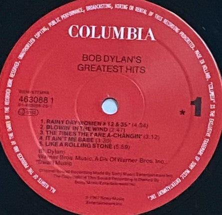 Bob Dylan : Greatest Hits (LP, Comp, RE)