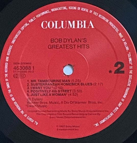 Bob Dylan : Greatest Hits (LP, Comp, RE)