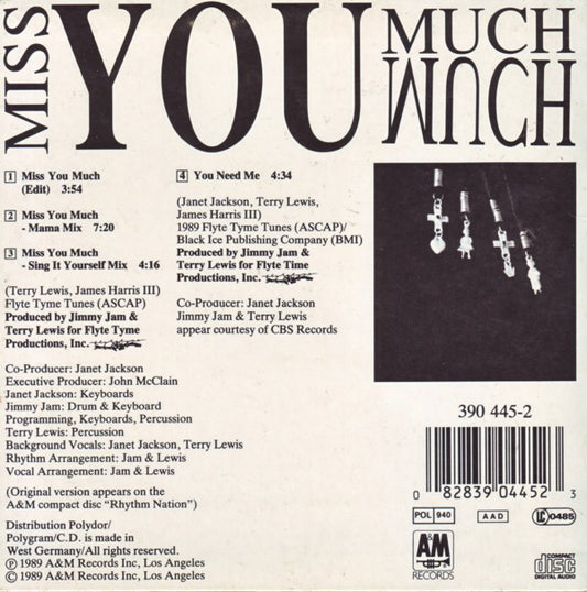 Janet Jackson : Miss You Much (CD, Maxi, Car)