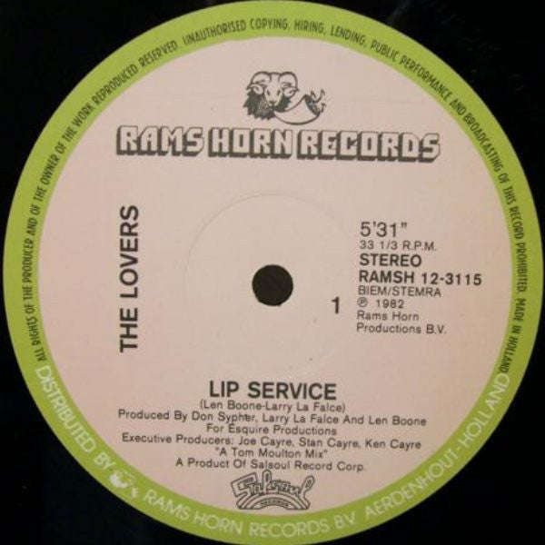 The Lovers (10) : Lip Service (12")