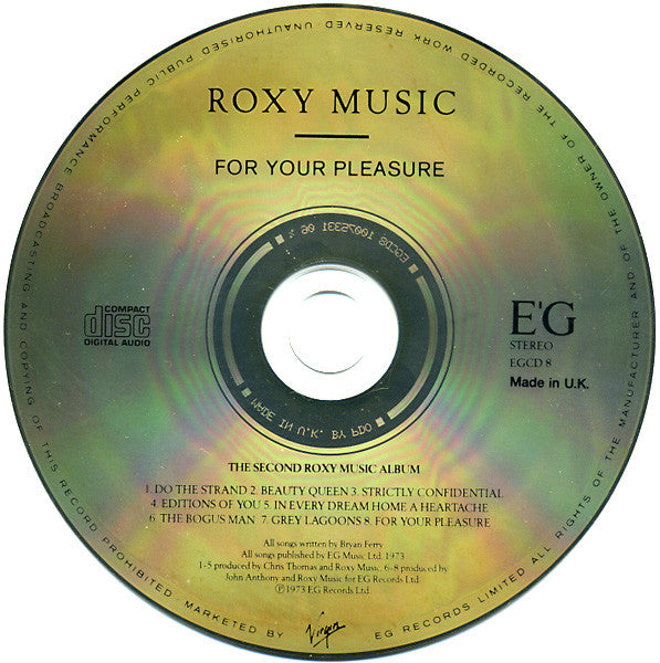 Roxy Music : For Your Pleasure (CD, Album, RE, PDO)