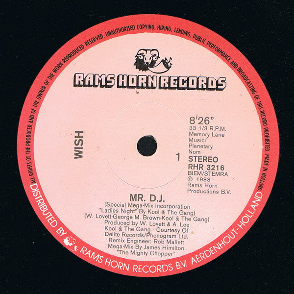 Wish (2) : Mr. D.J. (12")