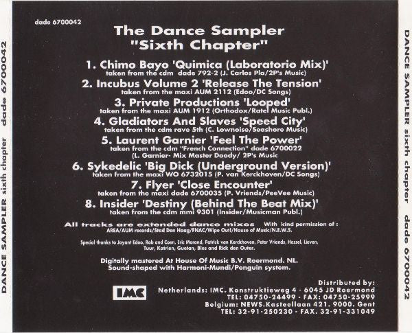Various : The Dance Sampler - 6th Chapter (CD, Comp, Smplr)
