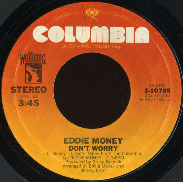 Eddie Money : Two Tickets To Paradise (7", Styrene)