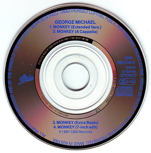 George Michael : Monkey (CD, Mini, Single)