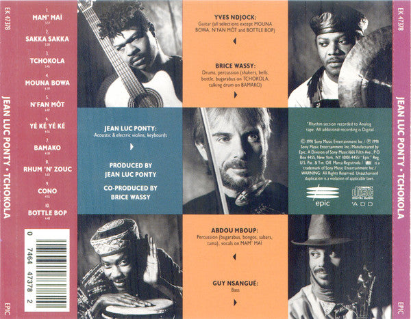 Jean-Luc Ponty : Tchokola (CD, Album)
