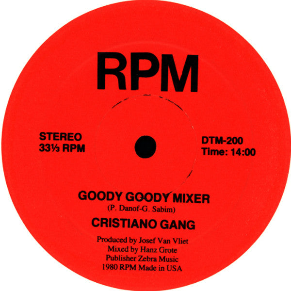 Christiano Gang : Goody Goody Mixer (12", Mixed, Unofficial)