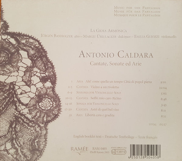 Antonio Caldara, La Gioia Armonica, Jürgen Banholzer, Margit Übellacker, Emilia Gliozzi : Cantate, Sonate Ed Arie (CD, Album, Tri)
