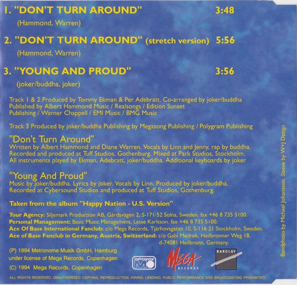 Ace Of Base : Don't Turn Around (CD, Maxi)