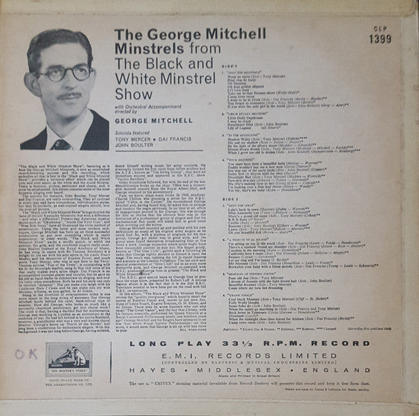 The George Mitchell Minstrels : The Black And White Minstrel Show (LP, Album, Mono, Lam)