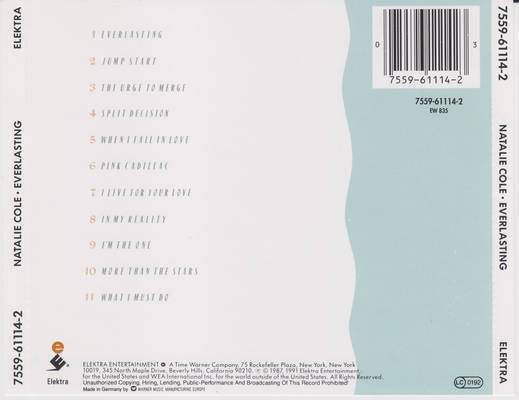 Natalie Cole : Everlasting (CD, Album, RE)