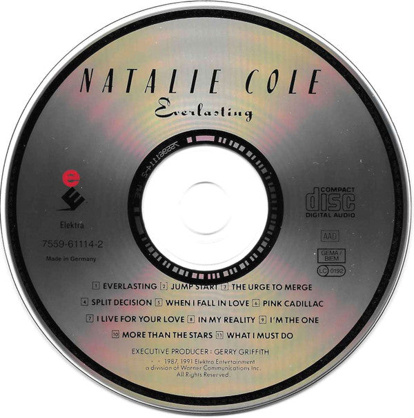 Natalie Cole : Everlasting (CD, Album, RE)