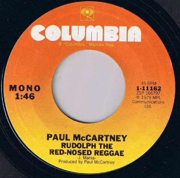 Paul McCartney : Wonderful Christmastime (7", Single, Mono)