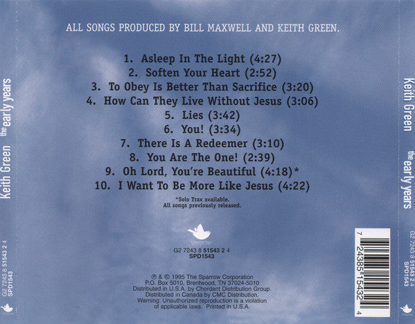 Keith Green (2) : The Early Years (CD, Comp)