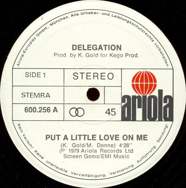 Delegation : Put A Little Love On Me / You And I (12")
