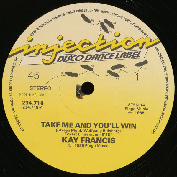 Kay Franzes : Take Me And You'll Win (12", Maxi)