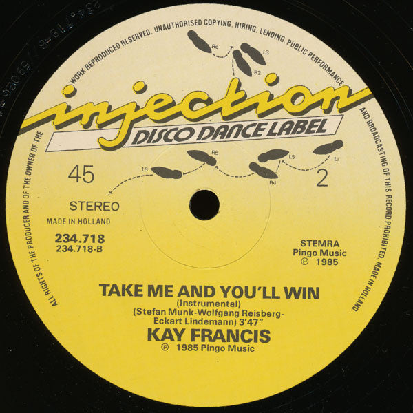 Kay Franzes : Take Me And You'll Win (12", Maxi)